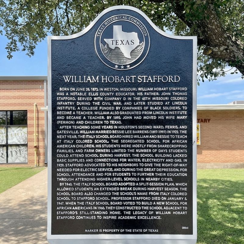 William Hobart Stafford Marker. Click for full size. William Hobart Stafford Marker image. Click for full size.