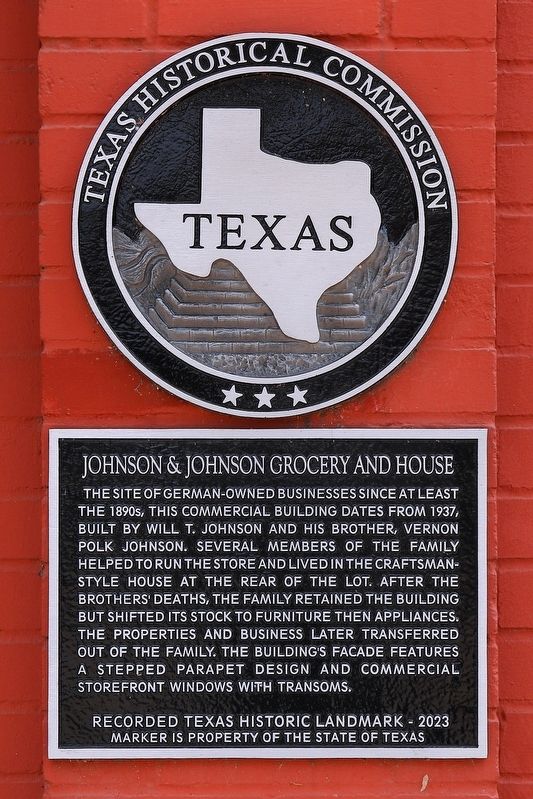 Johnson & Johnson Grocery and House Marker image. Click for full size.