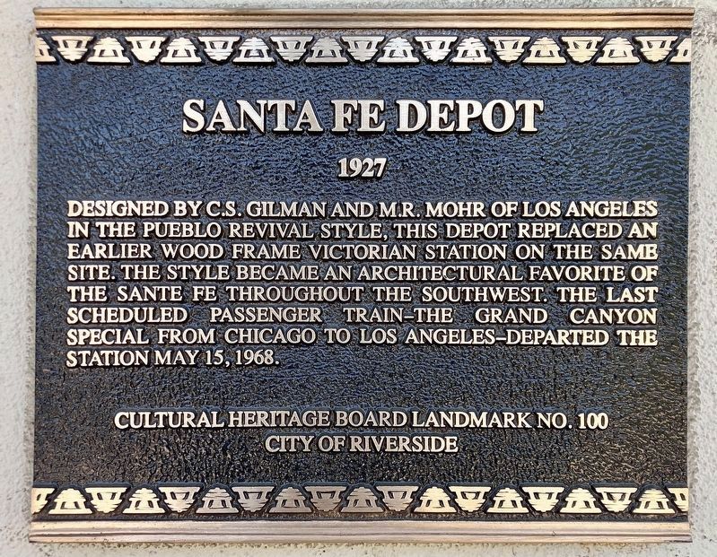 Santa Fe Depot Marker. Click for full size. Santa Fe Depot Marker image. Click for full size.