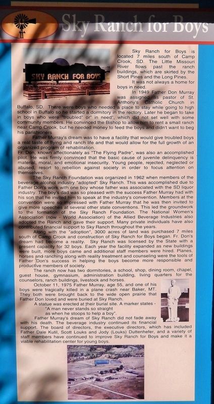 Sky Ranch for Boys Marker. Click for full size. Sky Ranch for Boys Marker image. Click for full size.