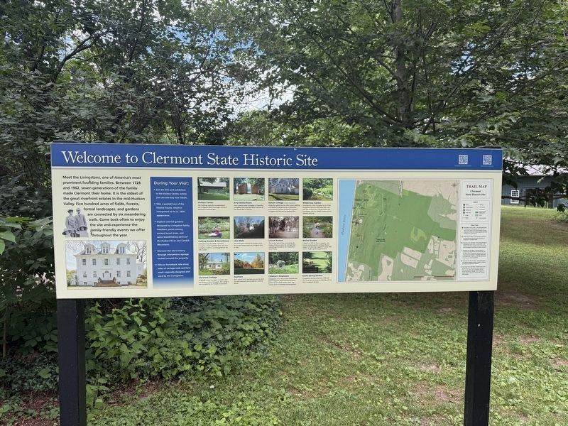 Welcome to Clermont State Historic Site Marker. Click for full size. Welcome to Clermont State Historic Site Marker image. Click for full size.