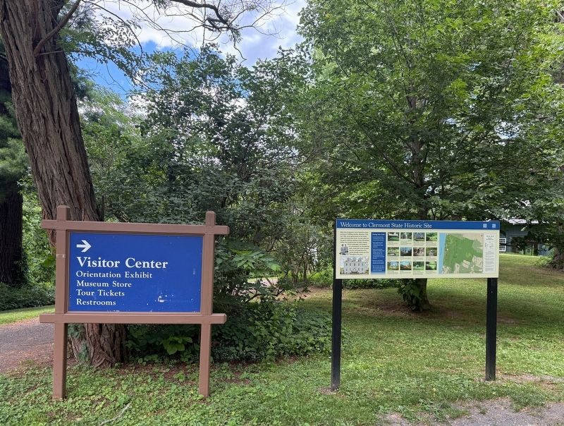 Welcome to Clermont State Historic Site Marker. Click for full size. Welcome to Clermont State Historic Site Marker image. Click for full size.