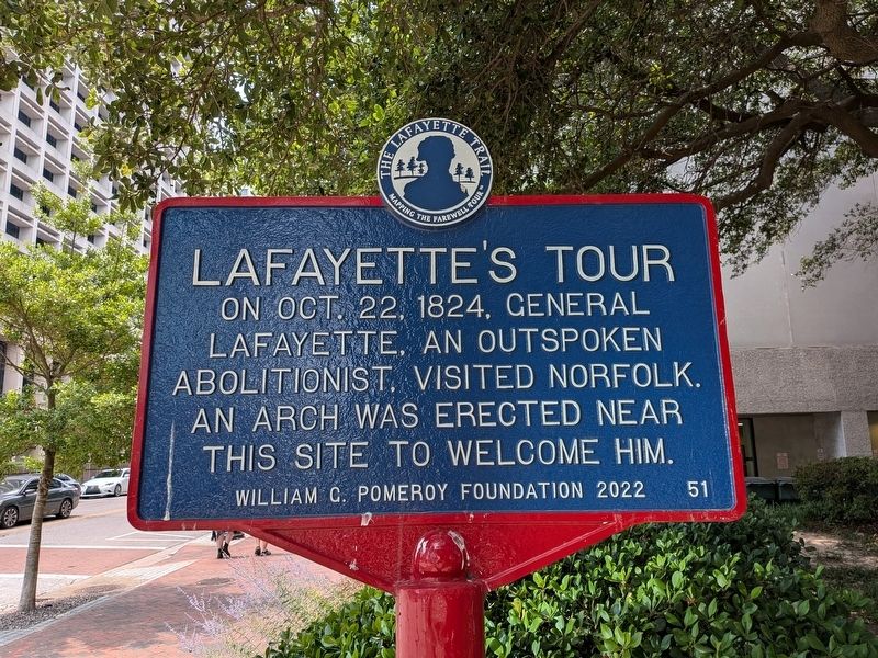 Lafayette's Tour Marker. Click for full size. Lafayette's Tour Marker image. Click for full size.