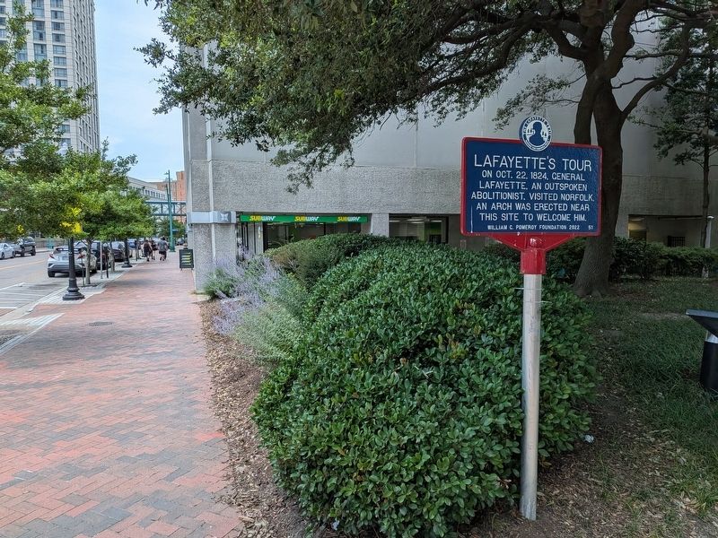 Lafayette's Tour Marker. Click for full size. Lafayette's Tour Marker image. Click for full size.
