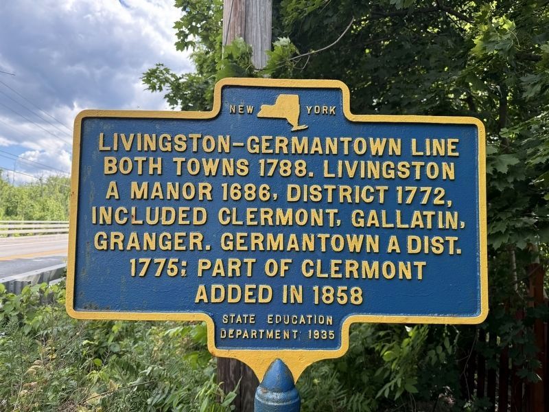 Livingston-Germantown Line Marker. Click for full size. Livingston-Germantown Line Marker image. Click for full size.