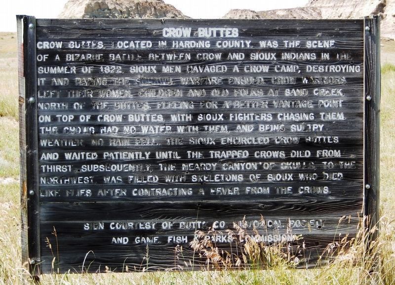 Crow Buttes Marker. Click for full size. Crow Buttes Marker image. Click for full size.
