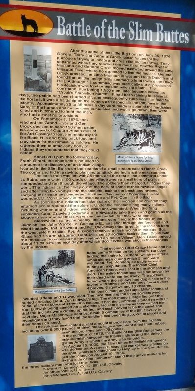 Battle of the Slim Buttes Marker image. Click for full size.