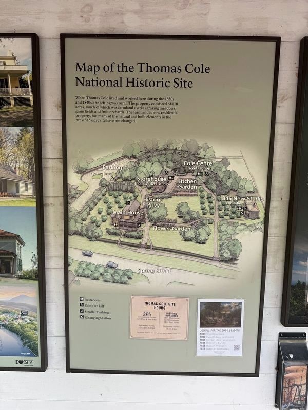 Map of the Thomas Cole National Historic Site Marker image. Click for full size.