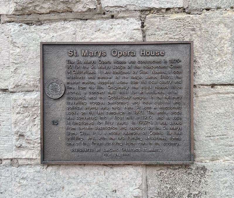 St. Marys Opera House Marker image. Click for full size.