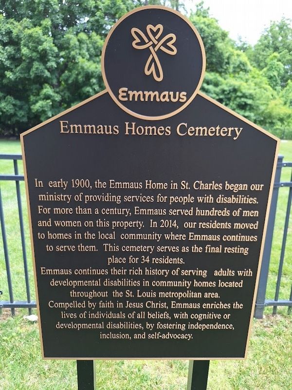 Emmaus Homes Cemetery Marker. Click for full size. Emmaus Homes Cemetery Marker image. Click for full size.