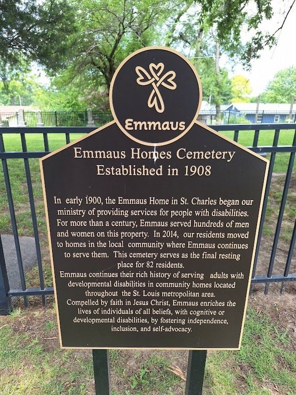 Emmaus Homes Cemetery Marker. Click for full size. Emmaus Homes Cemetery Marker image. Click for full size.