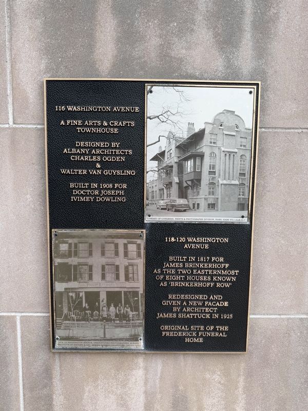 116 Washington Avenue / 118-120 Washington Avenue Marker. Click for full size. 116 Washington Avenue / 118-120 Washington Avenue Marker image. Click for full size.