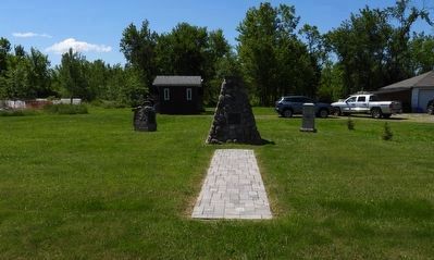 Traditional Site of the first Brethren in Christ Sunday School - Marker in context. Click for full size. Traditional Site of the first Brethren in Christ Sunday School - Marker in context image. Click for full size.