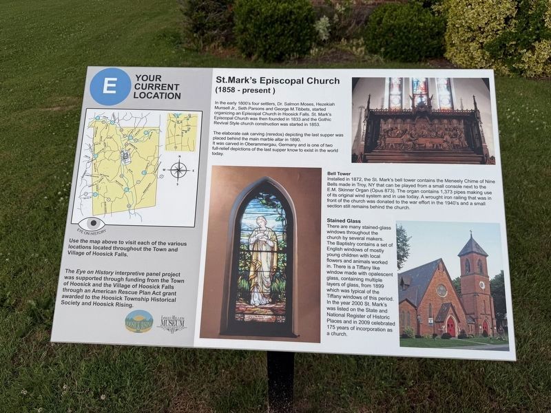 St. Mark's Episcopal Church Marker image. Click for full size.