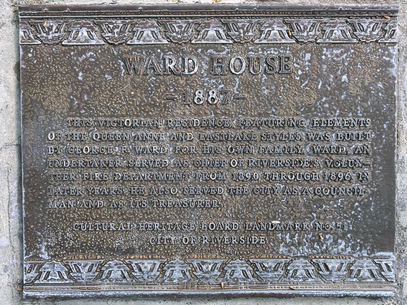 Ward House Marker. Click for full size. Ward House Marker image. Click for full size.
