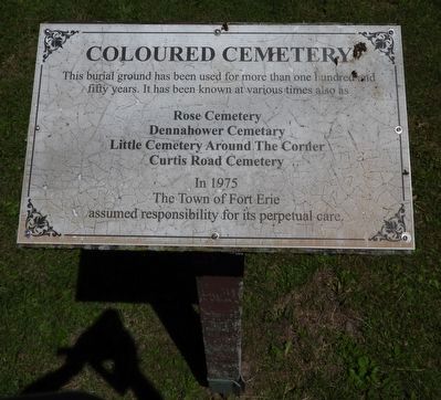 Coloured Cemetery - Marker. Click for full size. Coloured Cemetery - Marker image. Click for full size.