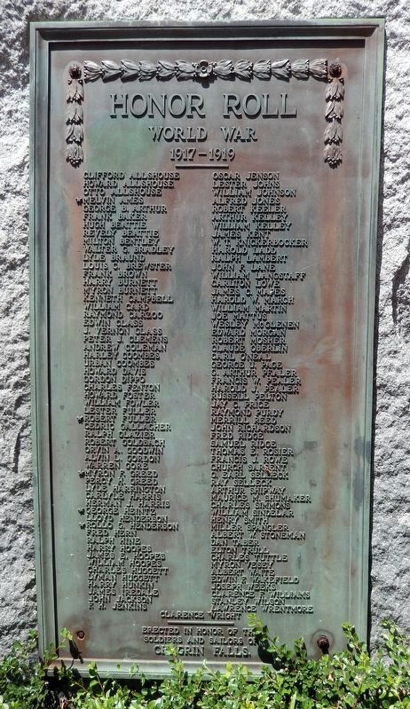 World War Honor Roll image. Click for full size.