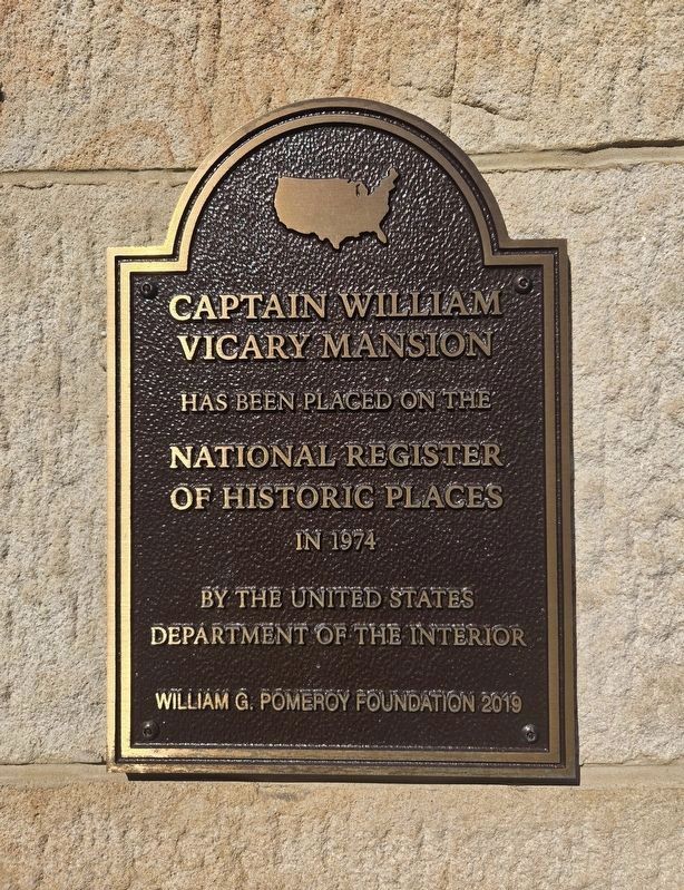 Captain William Vicary Mansion Marker image. Click for full size.