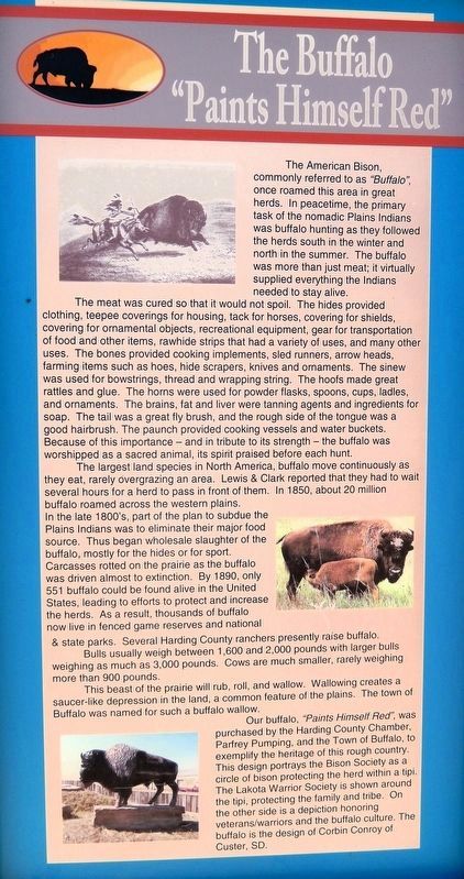 The Buffalo "Paints Himself Red" Marker. Click for full size. The Buffalo "Paints Himself Red" Marker image. Click for full size.