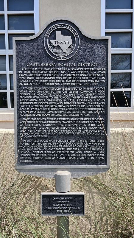 Castleberry School District Marker. Click for full size. Castleberry School District Marker image. Click for full size.