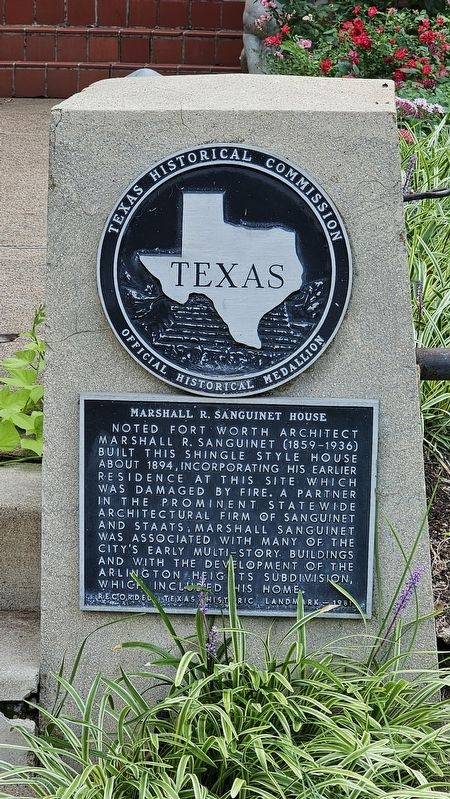 Marshall R. Sanguinet House Marker image. Click for full size.