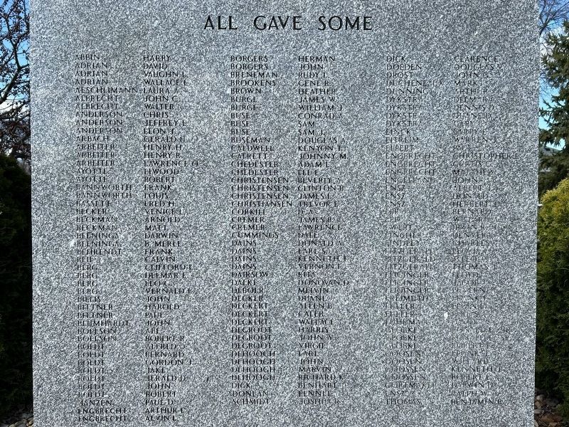 Marion Veterans Memorial, Wall One image. Click for full size.