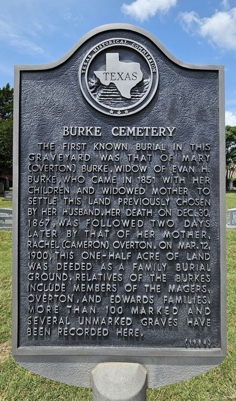 Burke Cemetery Marker image. Click for full size.