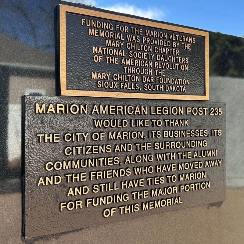 Marion Veterans Memorial image. Click for full size.