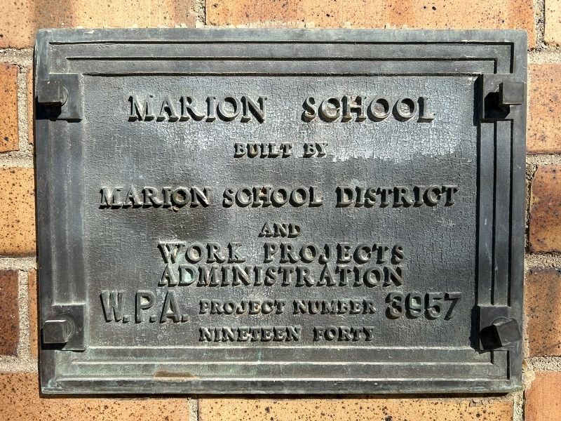 Marion School Marker image. Click for full size.