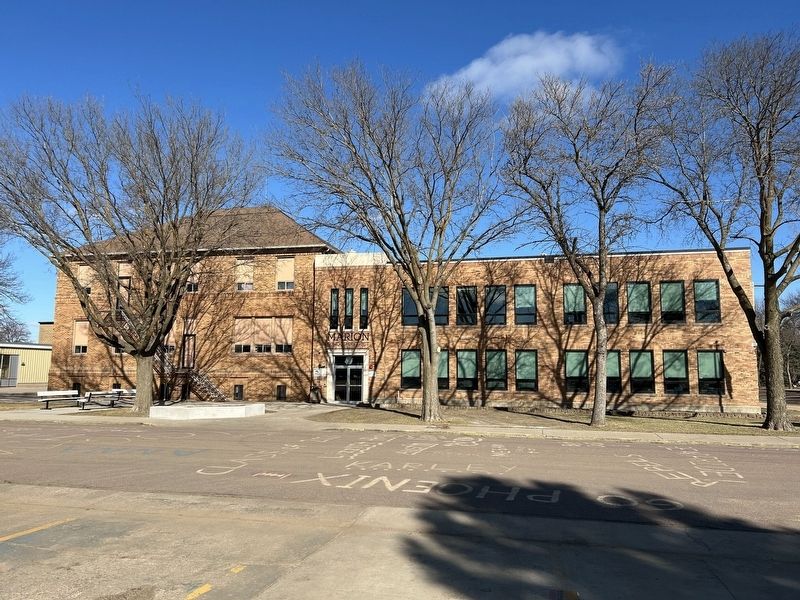 Marion School & Marker image. Click for full size.