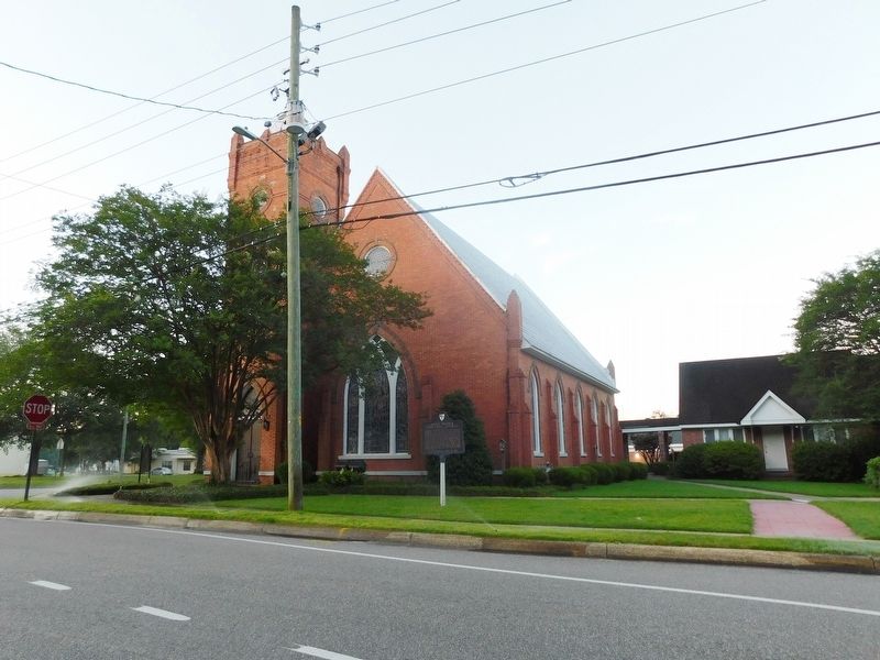 Saint Mark's Episcopal Church & Marker image. Click for full size.