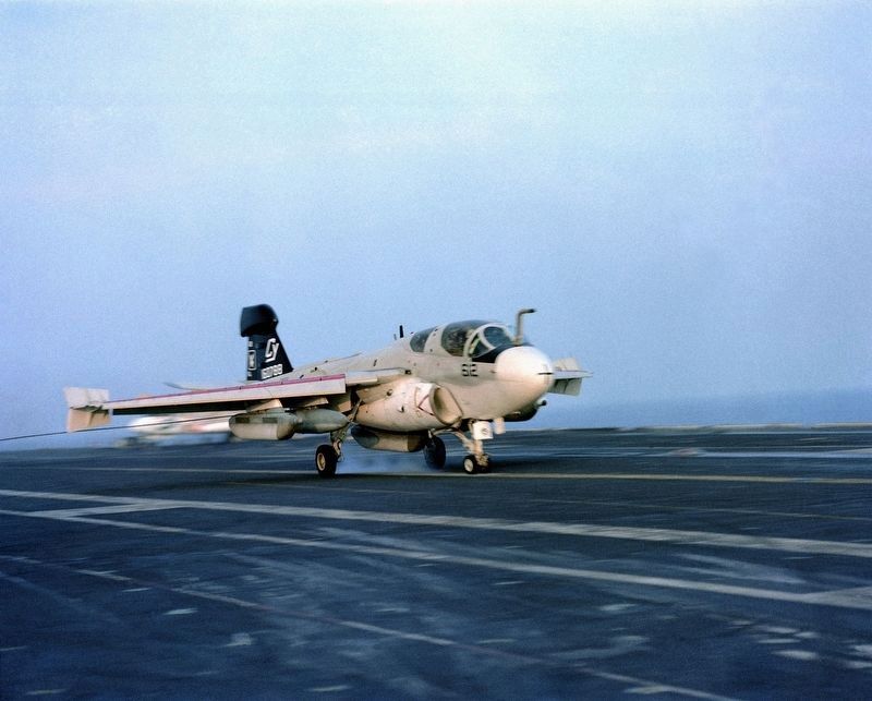 EA-6B Prowler Recovering Aboard USS Nimitz (CVN-68). Click for full size. EA-6B Prowler Recovering Aboard USS Nimitz (CVN-68) image. Click for full size.
