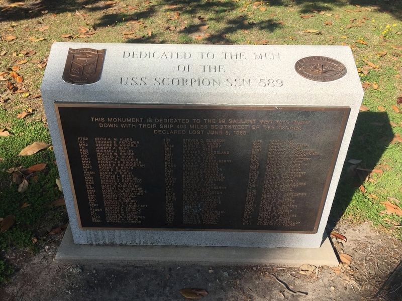 USS Scorpion (SSN-589) Memorial image. Click for full size.