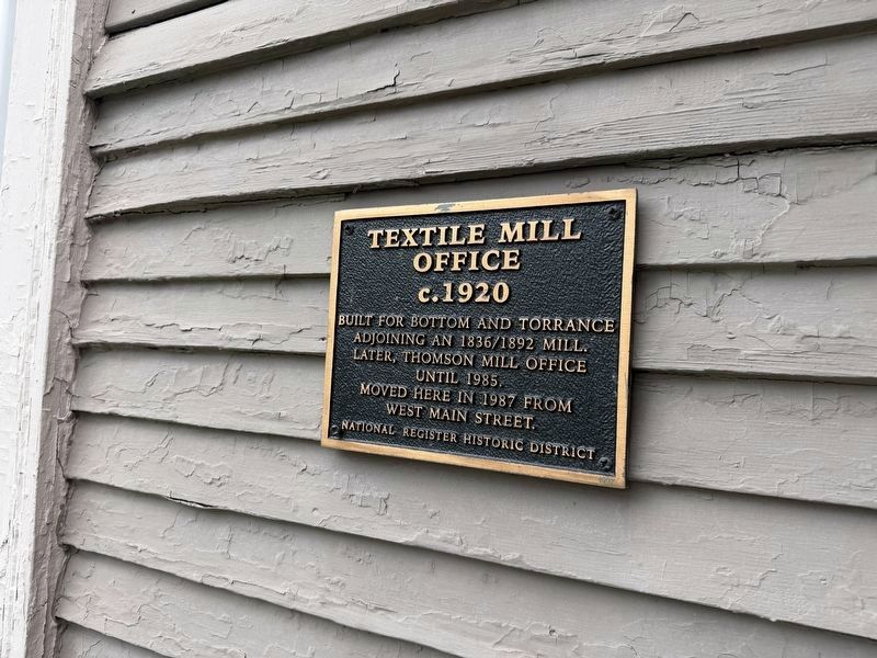 Textile Mill Office Marker image. Click for full size.