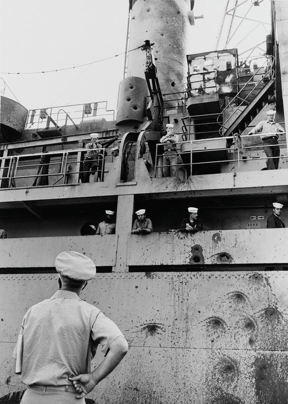 USS Liberty (AGRT-5) Starboard Damage. Click for full size. USS Liberty (AGRT-5) Starboard Damage image. Click for full size.