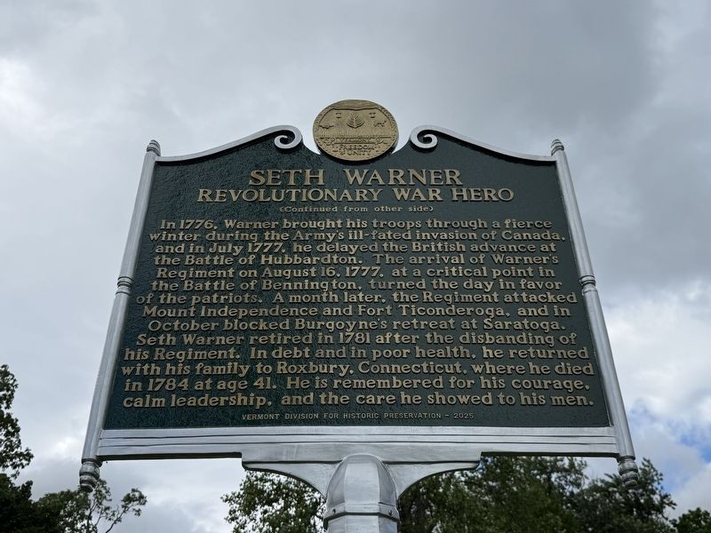Seth Warner Marker image. Click for full size.