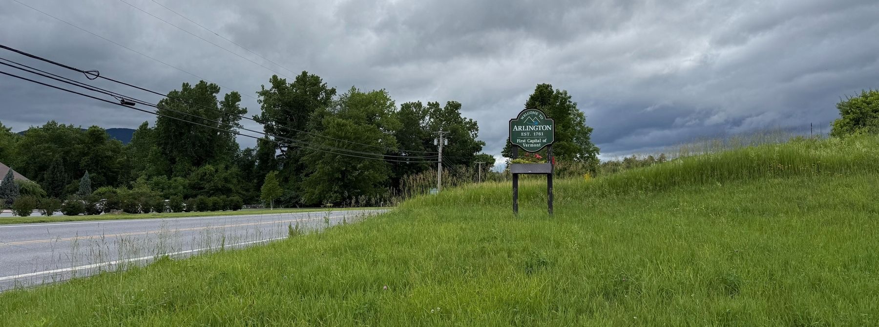 Welcome to Arlington Marker along Vermont Route 7A. Click for full size. Welcome to Arlington Marker along Vermont Route 7A image. Click for full size.