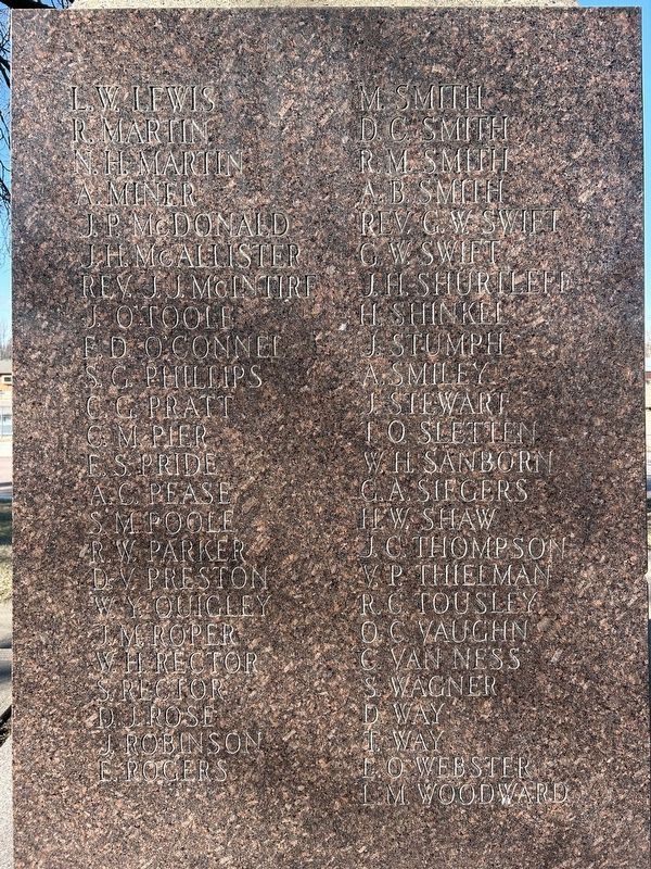 Parker Civil War Monument, South Side image. Click for full size.
