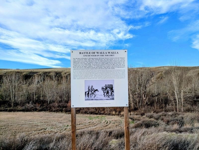 Battle of Walla Walla Marker. Click for full size. Battle of Walla Walla Marker image. Click for full size.