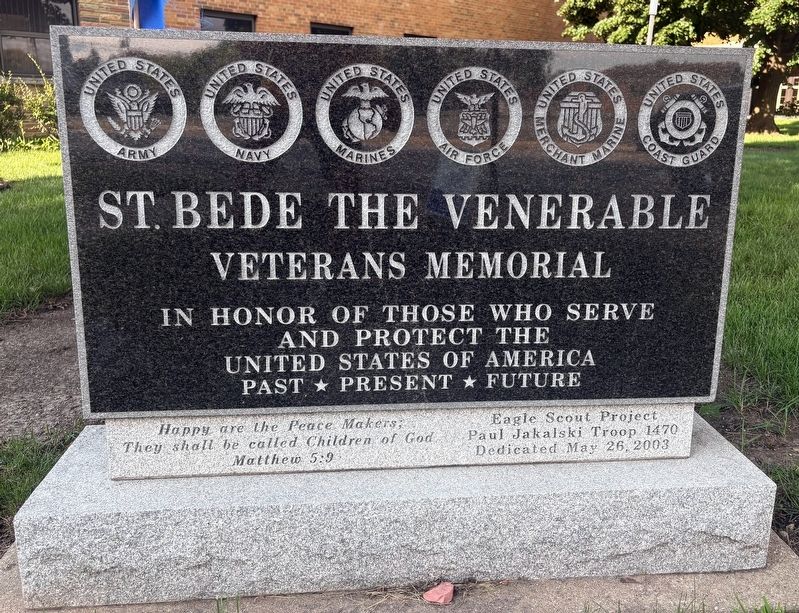 St. Bede the Venerable Veterans Memorial Marker image. Click for full size.