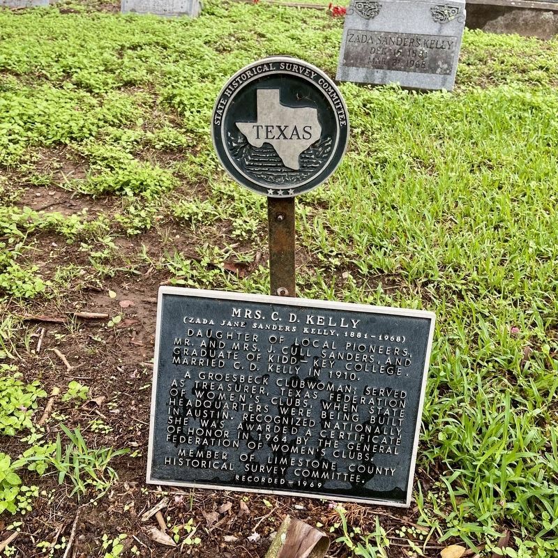 Mrs. C.D. Kelly Marker on September 3, 2022 image. Click for full size.