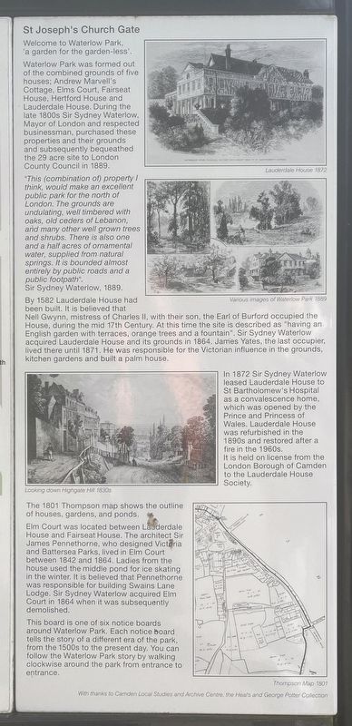 St Joseph's Church Gate Marker image. Click for full size.