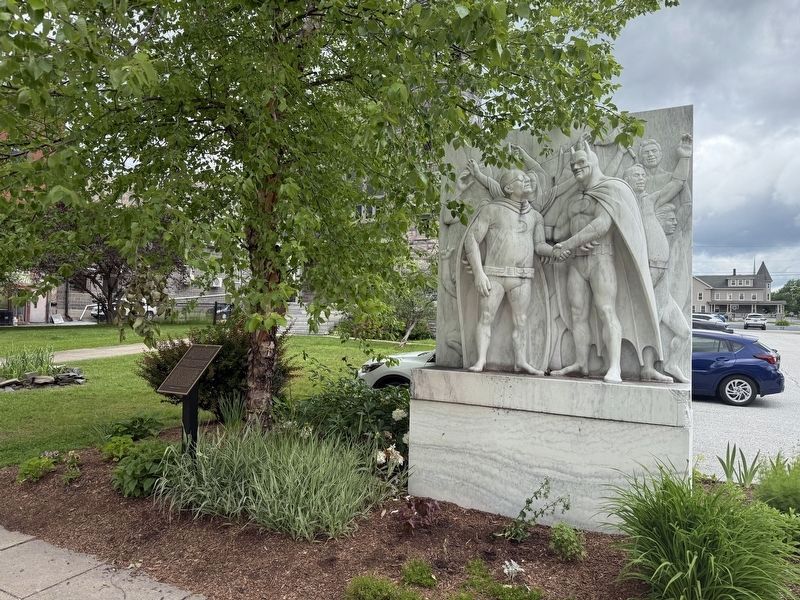 Tom Fagan marker and sculpture image. Click for full size.
