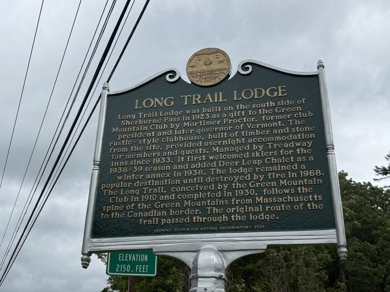 Long Trail Lodge Marker image. Click for full size.