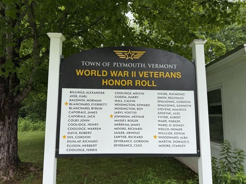 World War II Veterans Honor Roll image. Click for full size.