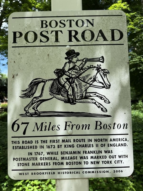 Boston Post Road Marker image. Click for full size.