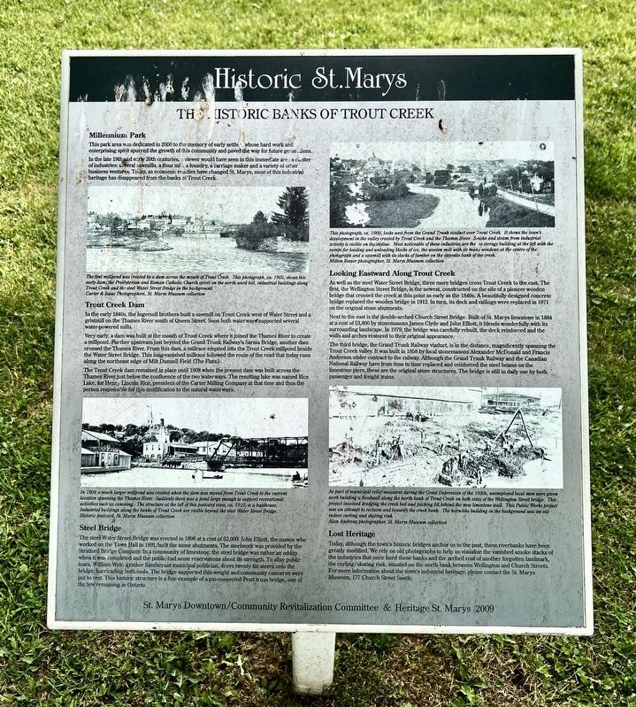 The Historic Banks of Trout Creek Marker image. Click for full size.