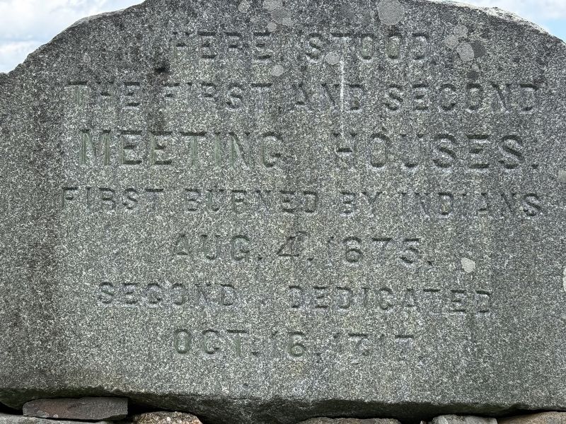 The First and Second Meeting Houses Marker. Click for full size. The First and Second Meeting Houses Marker image. Click for full size.