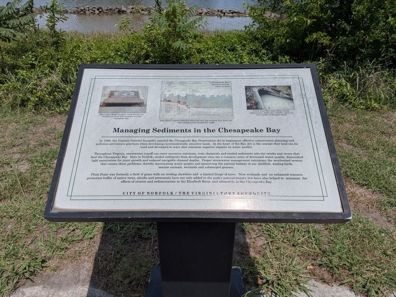 Managing Sediments in the Chesapeake Bay Marker. Click for full size. Managing Sediments in the Chesapeake Bay Marker image. Click for full size.