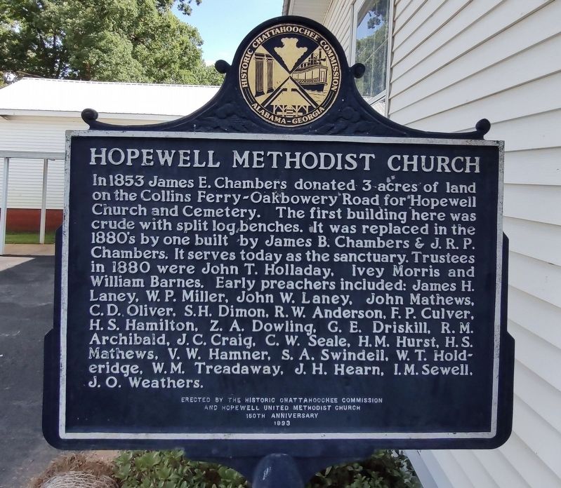 Hopewell Methodist Church Marker. Click for full size. Hopewell Methodist Church Marker image. Click for full size.